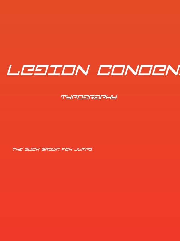 Legion Condensed Italic Poster