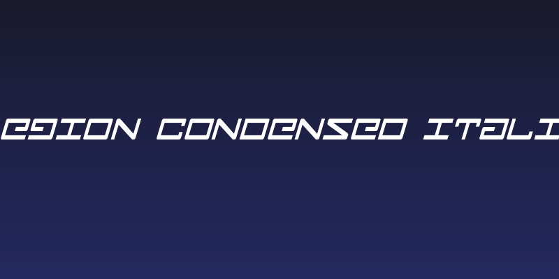 Legion Condensed Italic Social Header