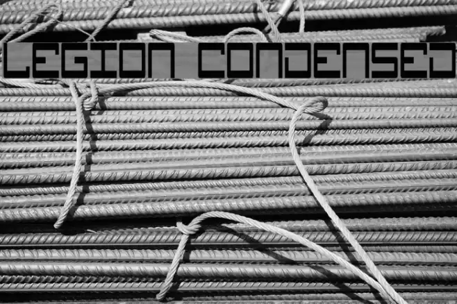 Legion Condensed Fonte examples