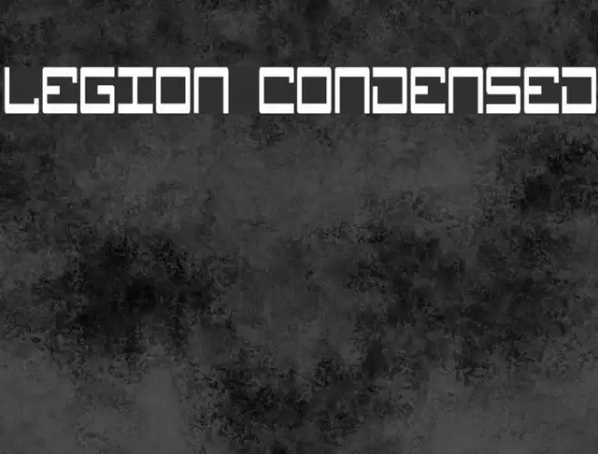 Legion Condensed Fonte examples
