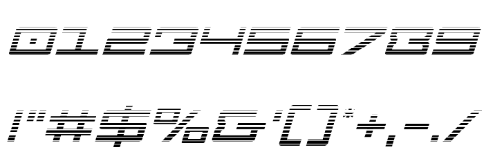 Legion Gradient Italic Font OTHER CHARS