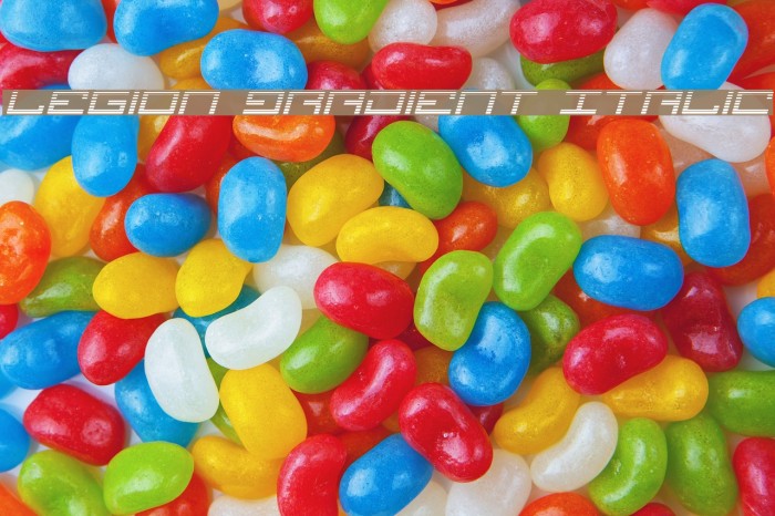 Legion Gradient Italic Font examples