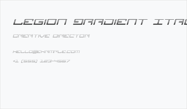 Legion Gradient Italic Business Card