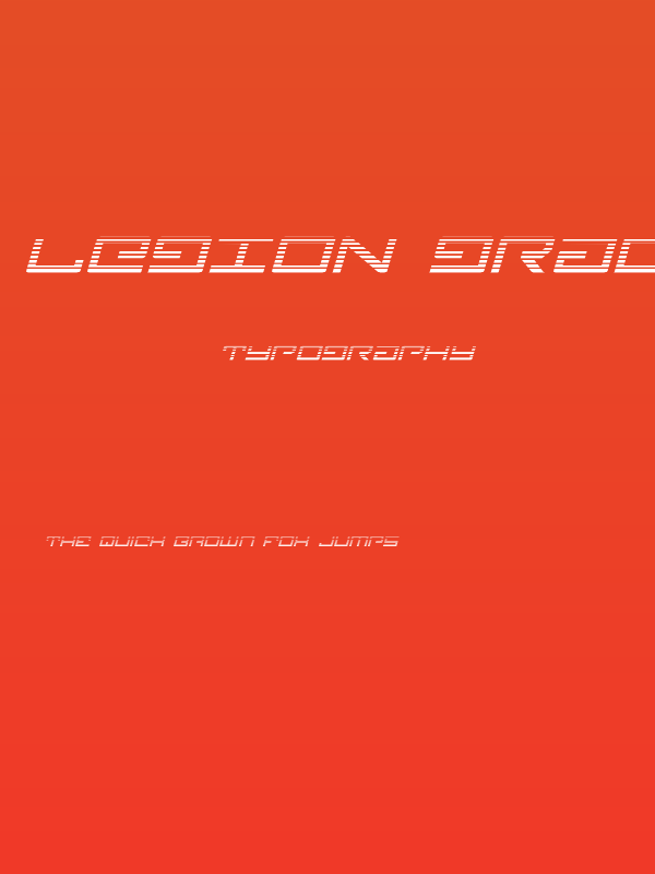 Legion Gradient Italic Poster