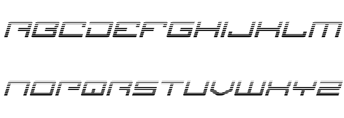 Legion Gradient Italic Font LOWERCASE
