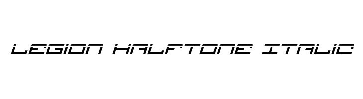 Legion Halftone Italic  Frei Schriftart Herunterladen