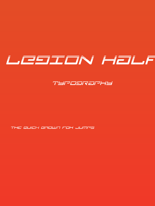 Legion Halftone Italic Poster