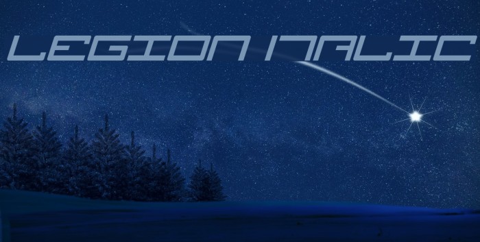 Legion Italic Font examples