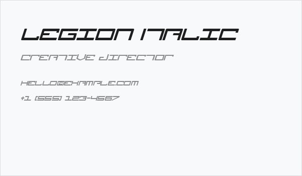 Legion Italic Business Card