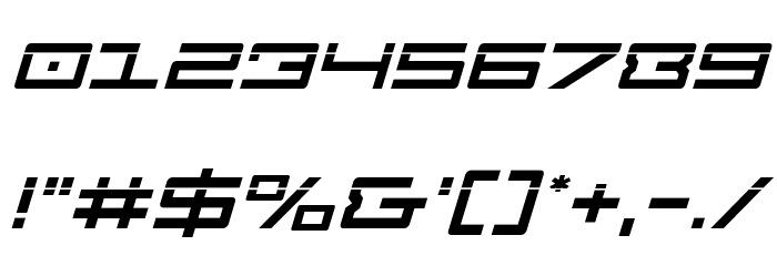 Legion Laser Italic Font OTHER CHARS