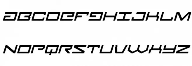 Legion Laser Italic Schriftart Groß