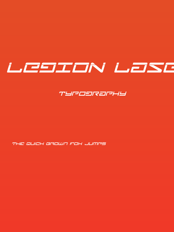 Legion Laser Italic Poster