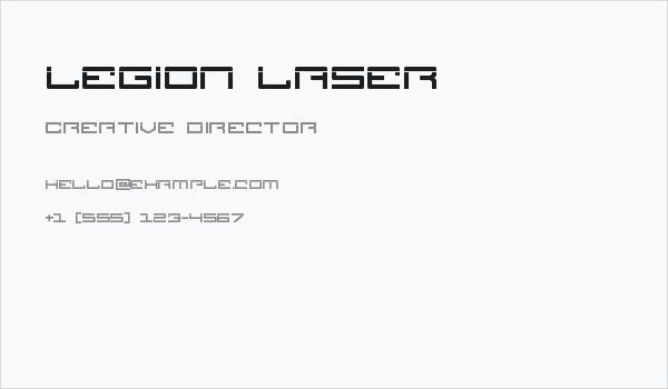 Legion Laser Business Card