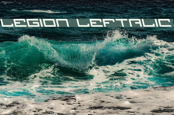 Legion Leftalic Font examples