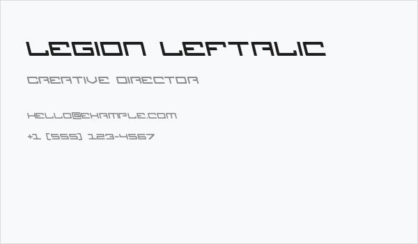 Legion Leftalic Business Card