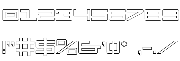 Legion Outline Font OTHER CHARS