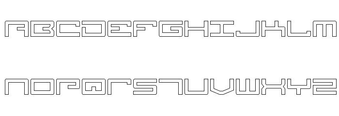 Legion Outline Font LOWERCASE