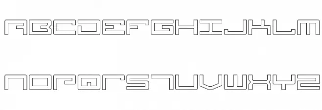 Legion Outline फ़ॉन्ट लोअरकेस