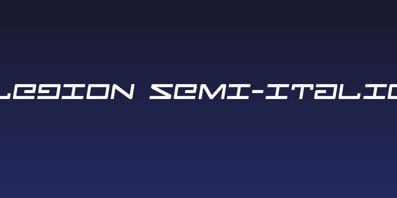 Legion Semi-Italic Social Header