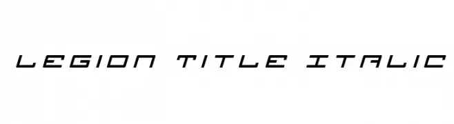 Legion Title Italic  Скачать бесплатные шрифты