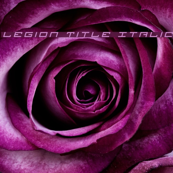 Legion Title Italic Font examples