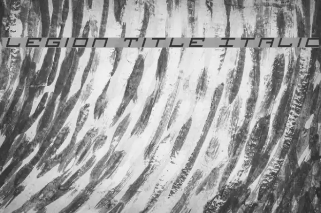 Legion Title Italic Example 3