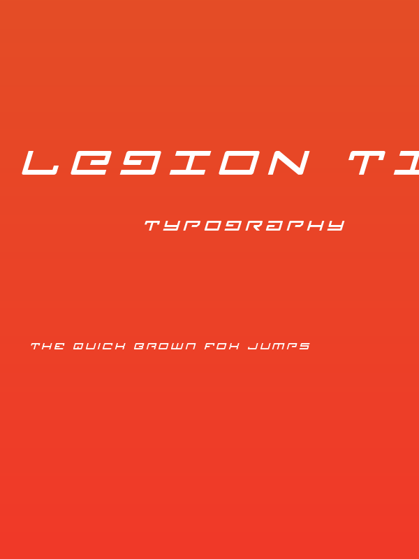 Legion Title Italic Poster