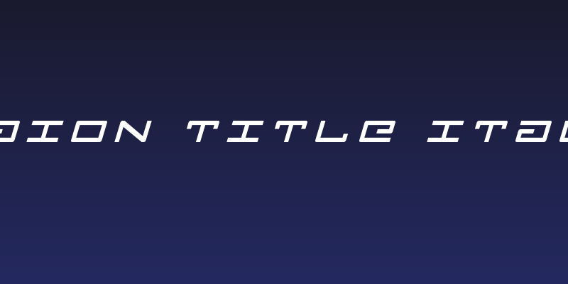 Legion Title Italic Social Header