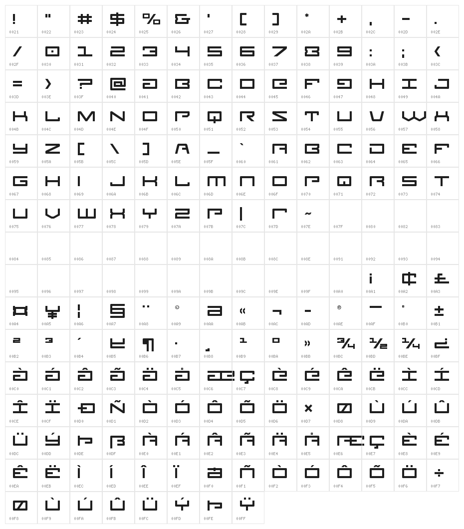 Legion Title Character Map