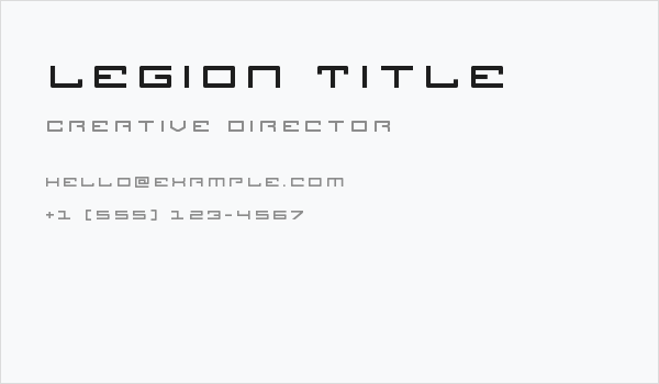 Legion Title Business Card
