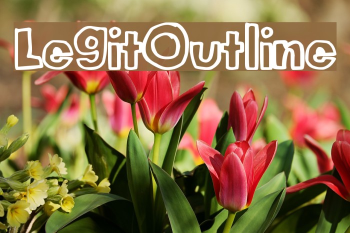 LegitOutline Font examples