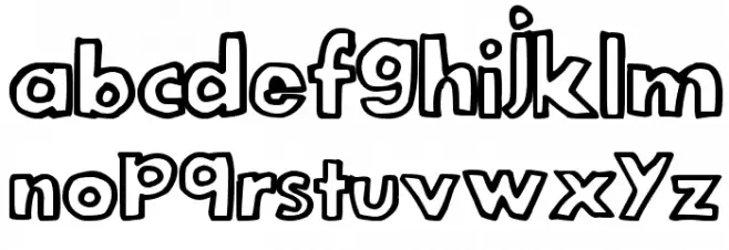 LegitOutline Schriftart Kleinbuchstaben