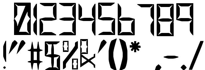 Legitimate Crystal Display Font OTHER CHARS