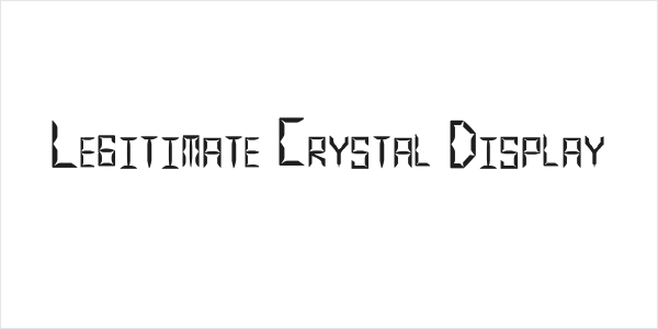 Legitimate Crystal Display Logo