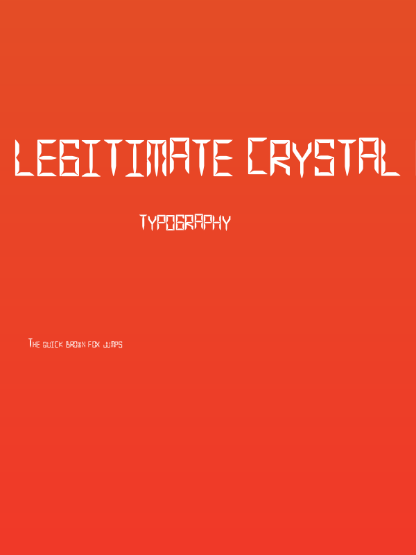 Legitimate Crystal Display Poster