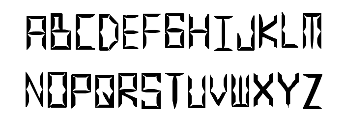 Legitimate Crystal Display Font LOWERCASE