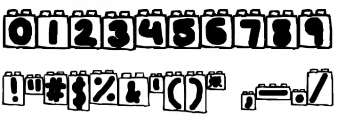 Lego Blocks Font OTHER CHARS