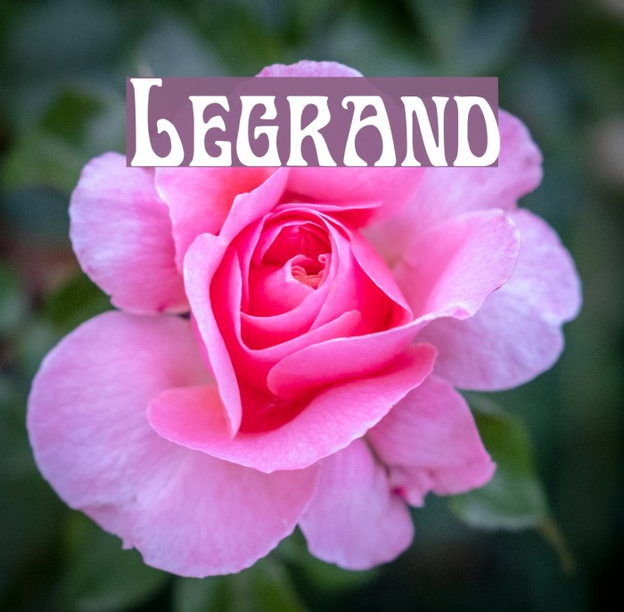 Legrand Font examples