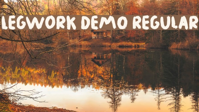Legwork DEMO Regular Font examples