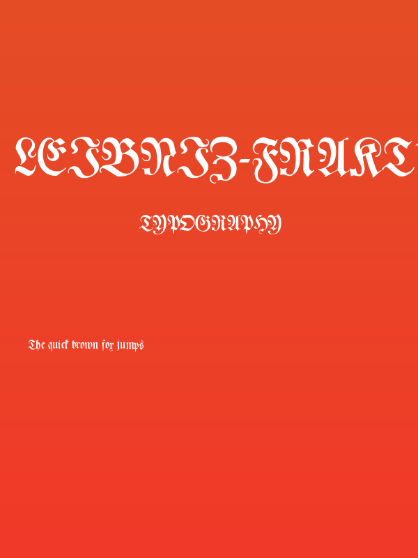 Leibniz-Fraktur Poster