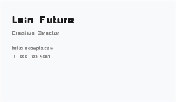 Lein Future Business Card