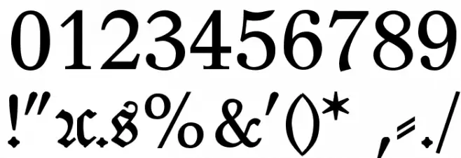 Leipzig Fraktur Bold Font OTHER CHARS