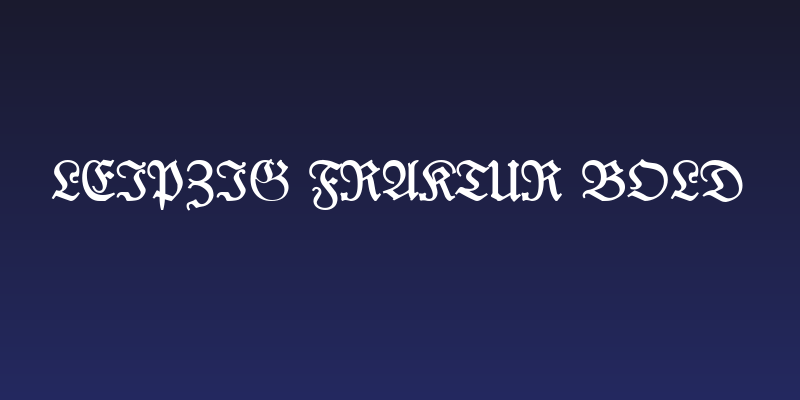 Leipzig Fraktur Bold Social Header