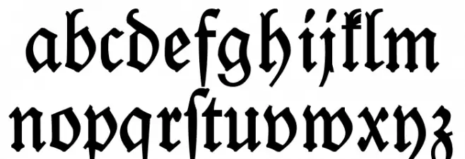 Leipzig Fraktur Bold Caratteri MINUSCOLO