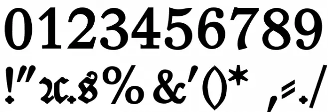 Leipzig Fraktur Bold Font OTHER CHARS