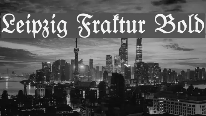 Leipzig Fraktur Bold Font examples
