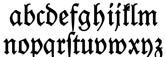 Leipzig Fraktur Bold Font LOWERCASE