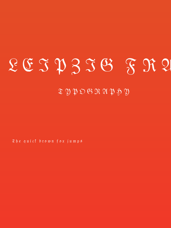 Leipzig Fraktur Normal Poster