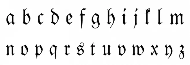 Leipzig Fraktur Normal Font LOWERCASE