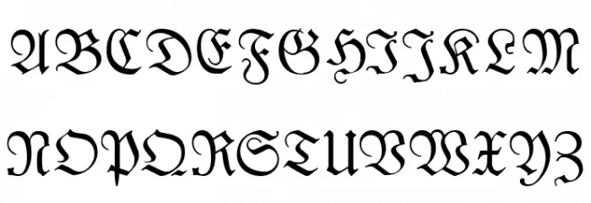 Leipzig Fraktur Normal Fonte MAIÚSCULAS